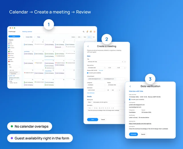 TimeManager — meeting scheduler